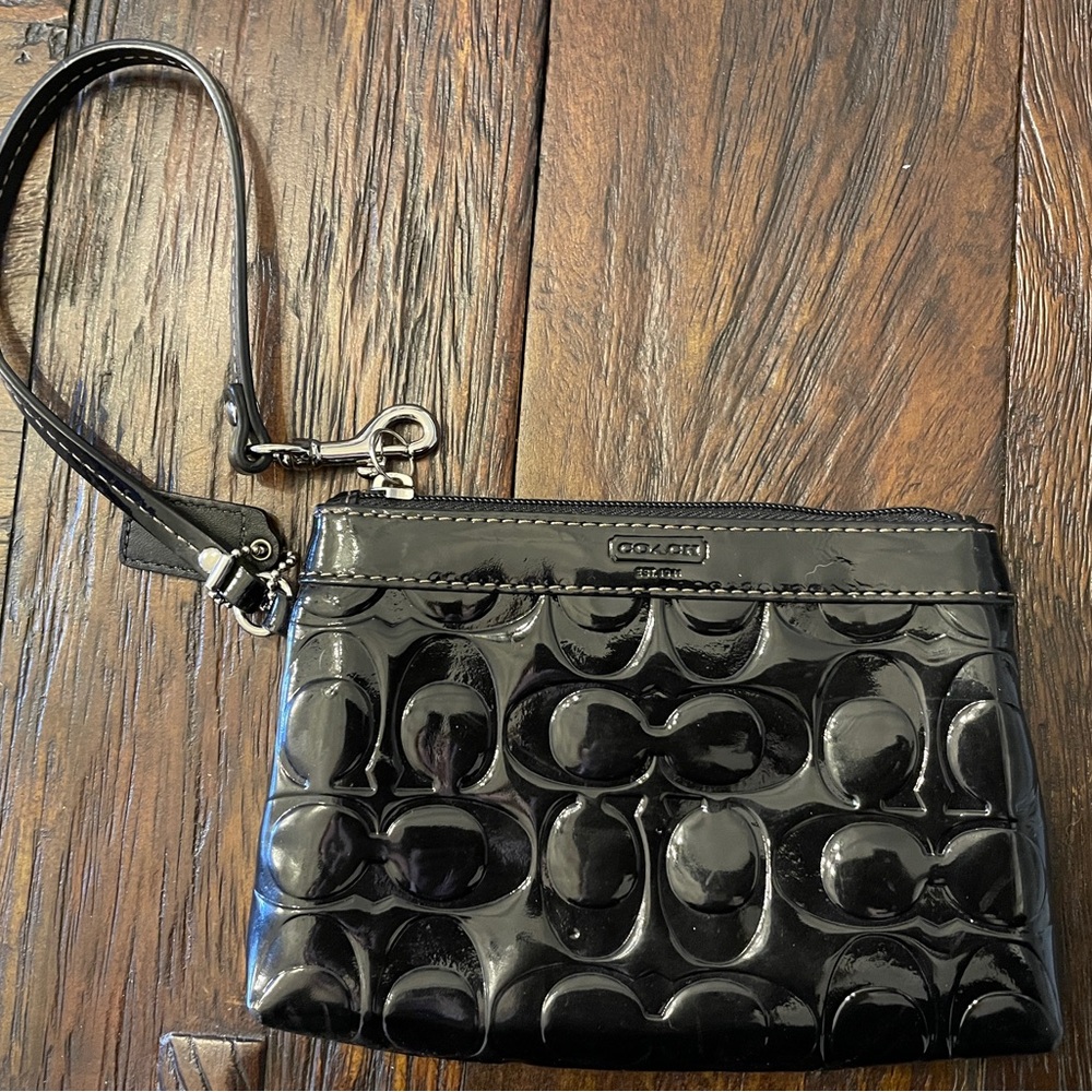 Patent Coach Wristlet. Used, good condition